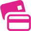 barbie pink bank cards icon