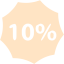 bisque 10 percent badge icon