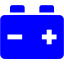 blue car battery icon