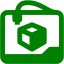 green 3d printer icon