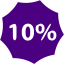 indigo 10 percent badge icon