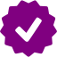 purple approval icon