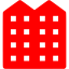 red apartment icon