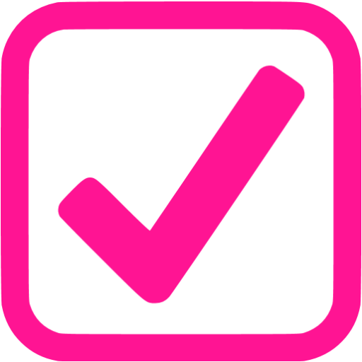 Deep Pink Checked Checkbox Icon Free Deep Pink Check Mark Icons