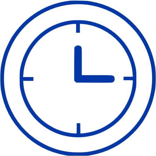 Royal azure blue clock 4 icon - Free royal azure blue clock icons