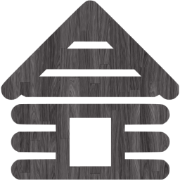 Black wood log cabin icon - Free black wood accommodation icons - Black