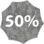 50 percent badge