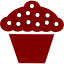 maroon cupcake icon