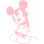 pink mickey mouse 13 icon