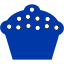 royal azure blue cupcake 5 icon