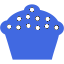 royal blue cupcake 5 icon