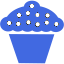 royal blue cupcake icon