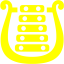 yellow bell lyre icon