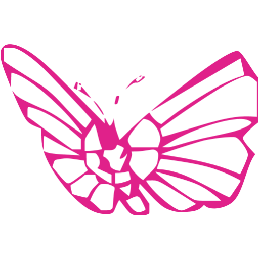 Dome Badge-Butterfly Pink