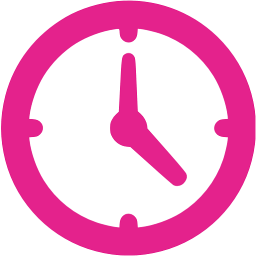 Barbie pink clock icon - Free barbie pink clock icons