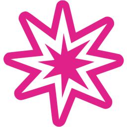 Barbie pink flash bang icon - Free barbie pink explosion icons