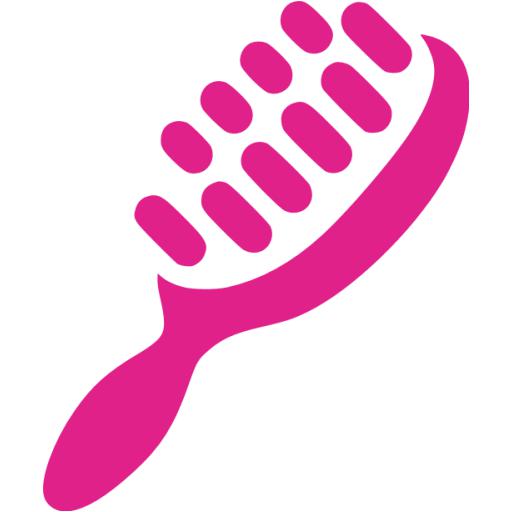 Barbie pink hair brush 4 icon - Free barbie pink brush icons