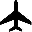 Black airplane 4 icon - Free black airplane icons