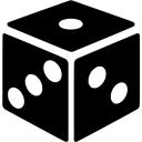 Black dice icon - Free black gamble icons