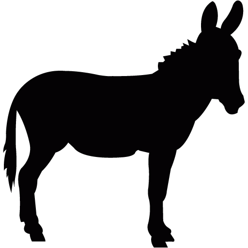 Black donkey 2 icon - Free black animal icons