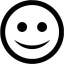 Black happy icon - Free black emoticon icons