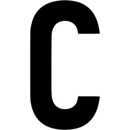 Black letter c icon - Free black letter icons