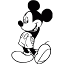 Black mickey mouse 6 icon - Free black Mickey Mouse icons