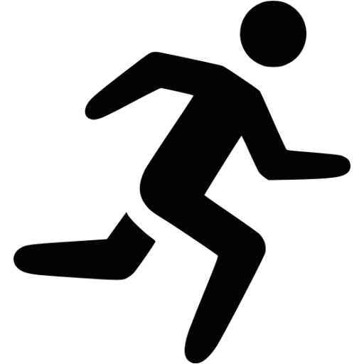 Black running icon - Free black running icons