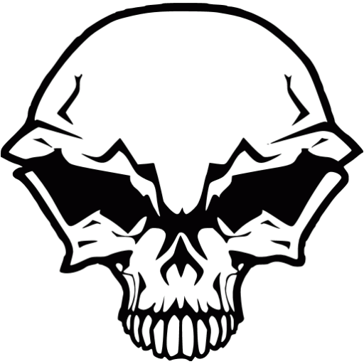 Black skull 63 icon - Free black skull icons