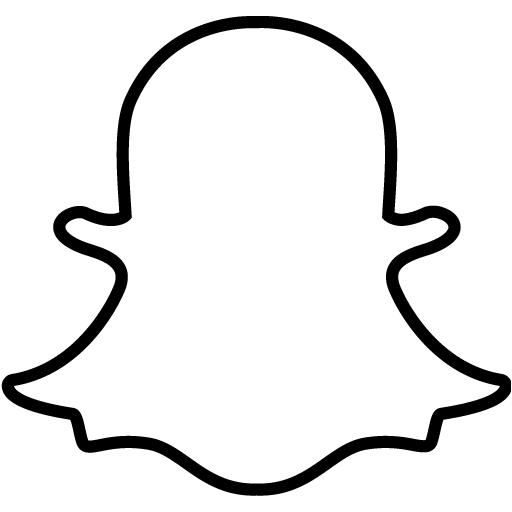 Snapchat logo in a circle with black frame PNG - Similar PNG