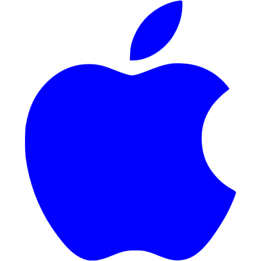 Blue apple icon - Free blue site logo icons