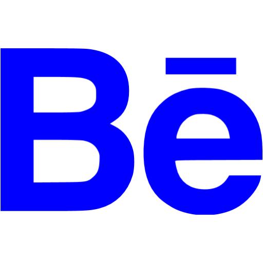 Blue behance icon - Free blue site logo icons