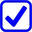 Blue checked checkbox icon - Free blue check mark icons