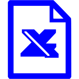 Blue excel 2 icon - Free blue office icons