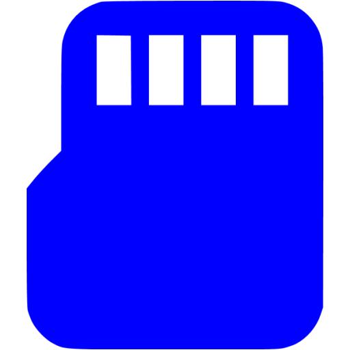 microsd card icon blue