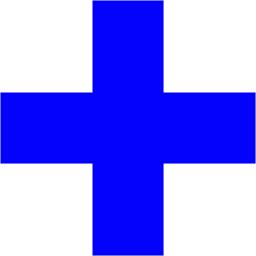 blue plus symbol