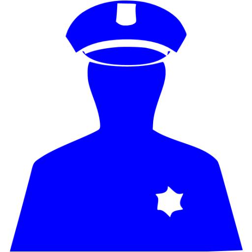 Blue police 2 icon - Free blue police icons
