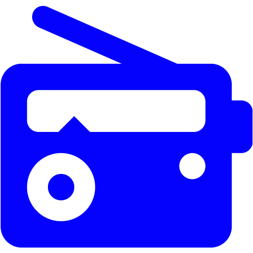 Blue radio 4 icon - Free blue radio icons