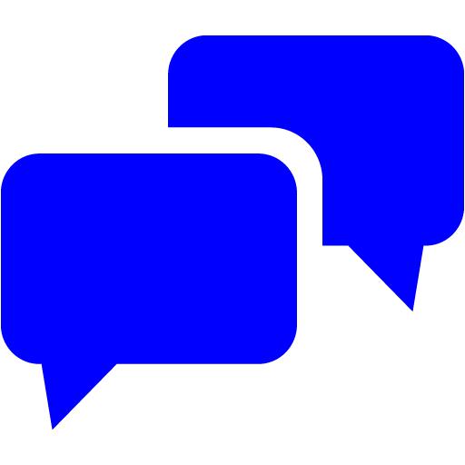 Blue speech bubble 2 icon - Free blue speech bubble icons