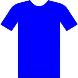 Blue t shirt icon - Free blue clothes icons
