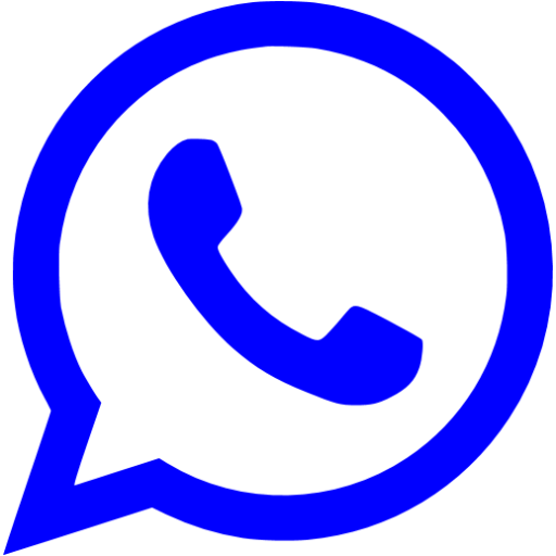 neon blue whatsapp logo
