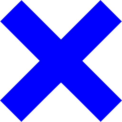 X Au Blu Icon Free Download as PNG and ICO, Icon Easy