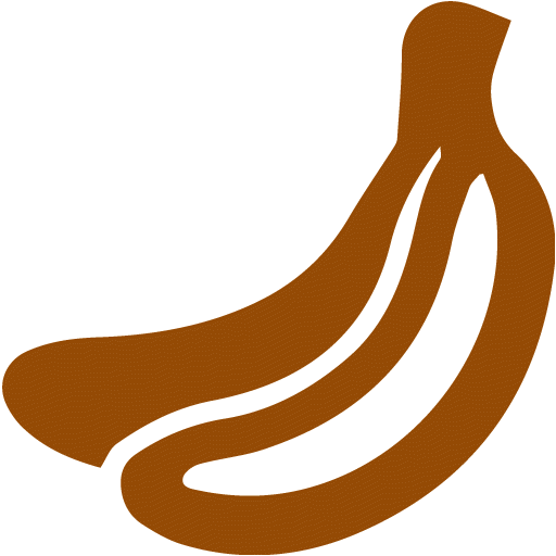 Brown banana icon - Free brown fruit icons