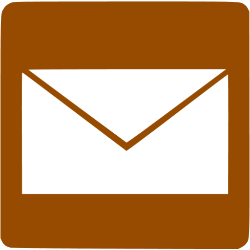 Brown email 13 icon - Free brown email icons