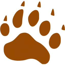 Brown footprints bear icon - Free brown footprint icons