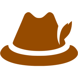 Brown german hat icon - Free brown civilization icons