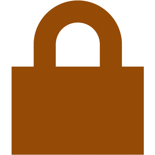 Brown lock 7 icon - Free brown lock icons