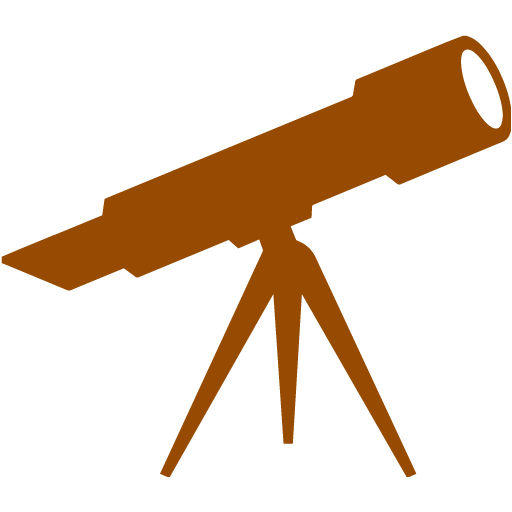 Brown telescope icon - Free brown telescope icons