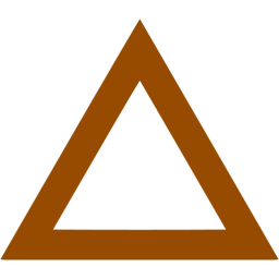 Brown triangle outline icon - Free brown shape icons