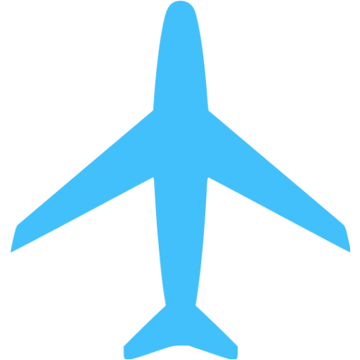 Caribbean blue airplane 7 icon - Free caribbean blue airplane icons